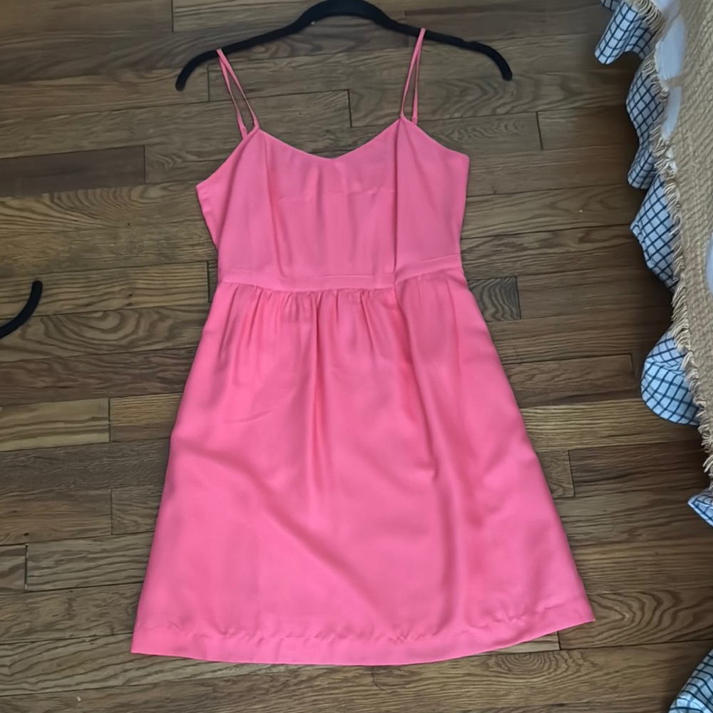 Worn ONCE! J.Crew Pink Spaghetti Strap Dress, Size 00.